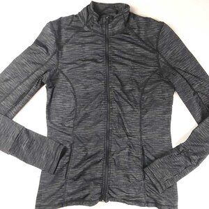 Women's Army Performance Zip Up Track Running Jacket Gray Size Small